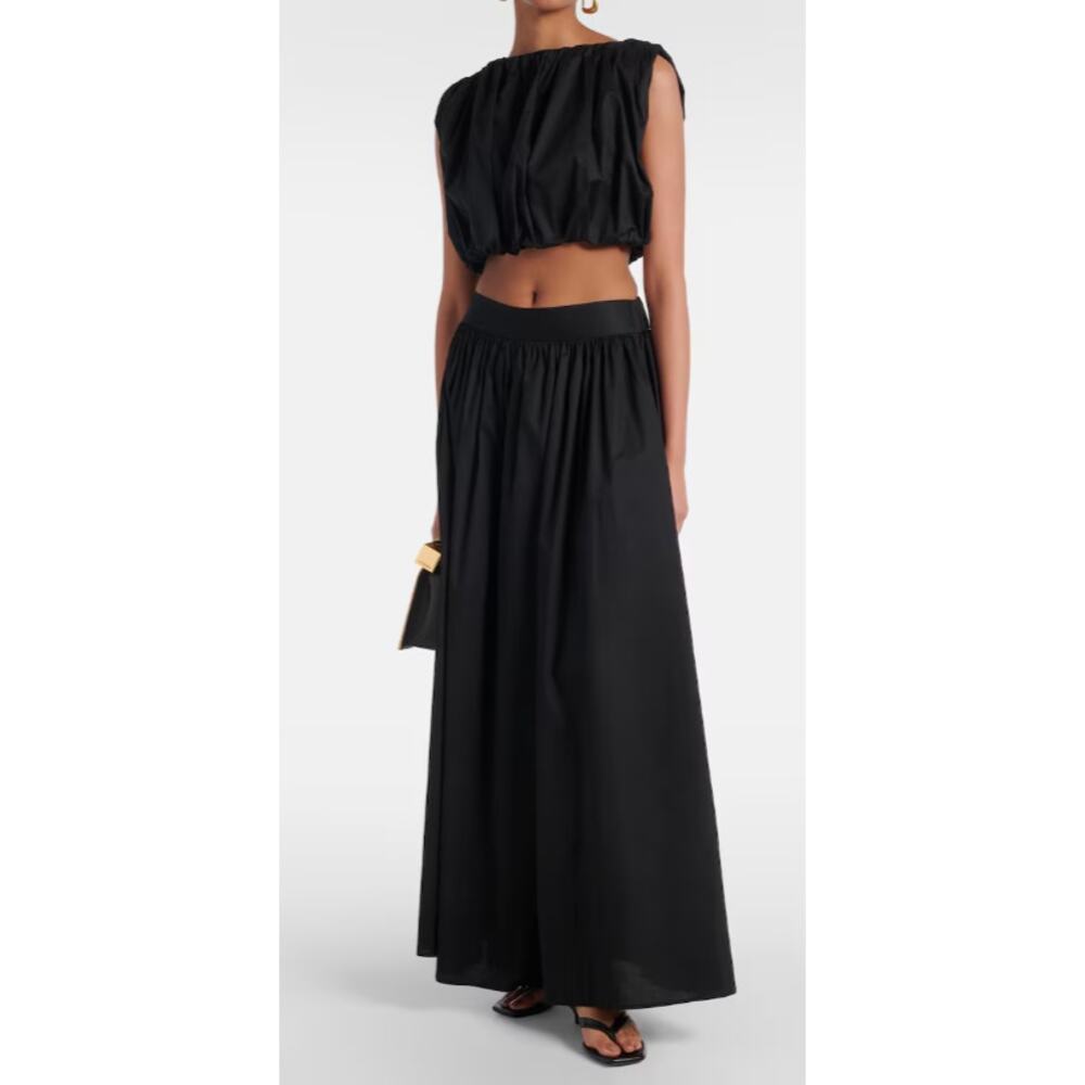 Adriana Degreas Cotton black maxi skirt brazil medium NWT